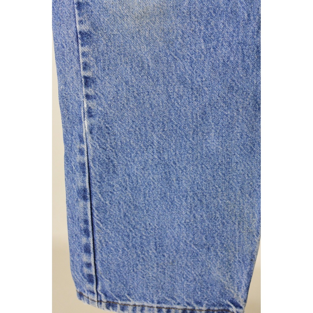 90s Vintage Medium Stone Wash Denim Jeans Womens 16 Ankle High Waist Tapered Leg - Picture 8 of 10